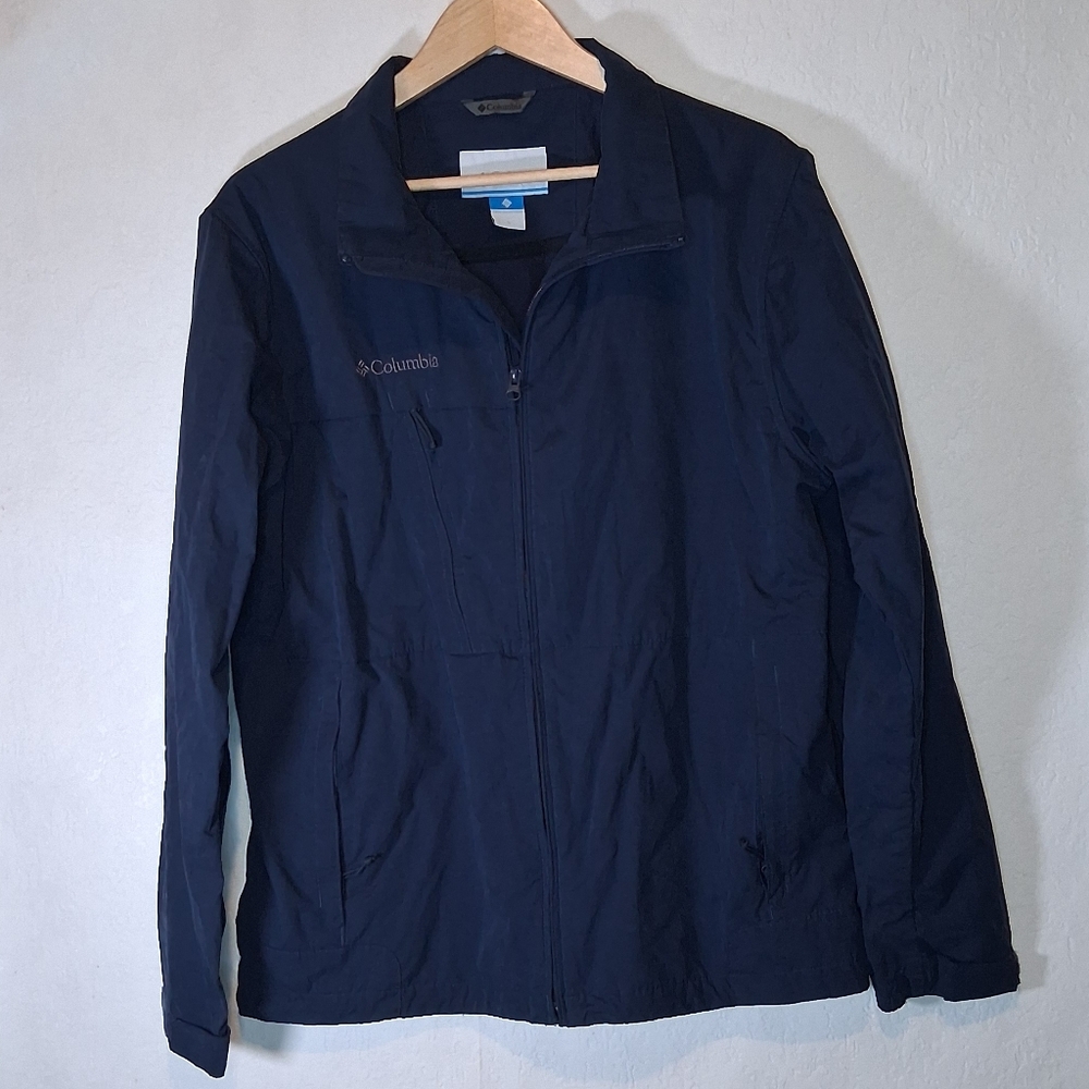 Columbia Sportswear Company Men’s Omni Shield Full Zip Jacket Navy Blue Sz Large